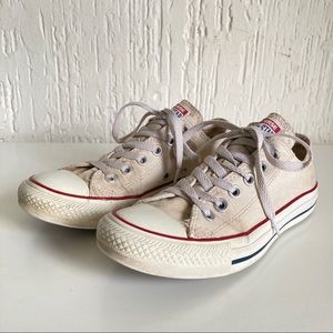 Converse White All Star Low Top Sneakers Size 7